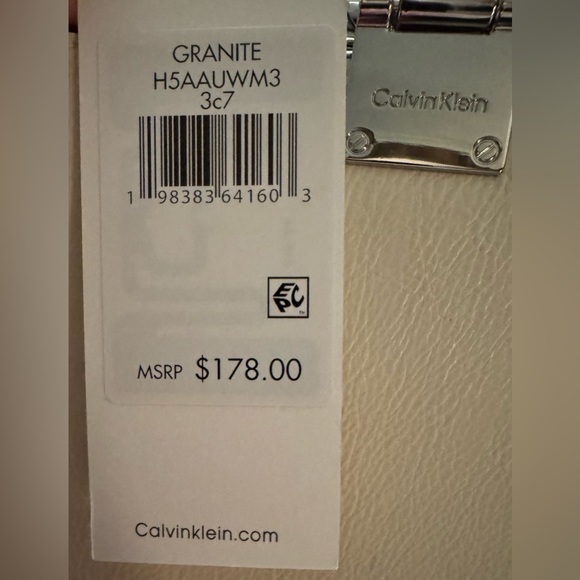 Calvin Klein Tote Granite Studded Triple Compartment Satchel Purse NWT - Picture 3 of 6